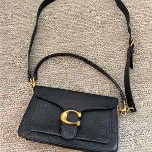 Coach Black Crossbody Bag with Gold Accent